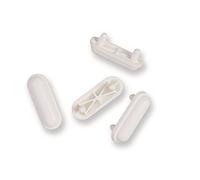 STILLA - Topes para asiento de inodoro, distancia entre ejes 31 mm, altura 10 mm, 47 x 17, 4 unidades por paquete