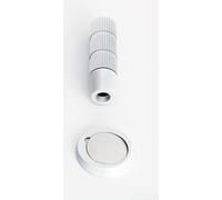 Tope invisible oculto para puerta de piso con fuerte imán para resistencia al viento, base de perfil bajo malista, opciones de instalación duales, barra ajustable para varios huecos (blanco elegante)