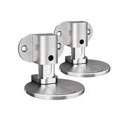 Tope magnético invisible para puerta, tope de puerta ajustable 3M, cinta adhesiva de doble cara o instalación de perforación, para varios tipos de puertas, fijo en el suelo (plateado)
