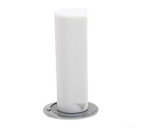 Tope magnético para puerta de suelo, sin perforación, ultra delgado, base de 1,7 mm, cierre invisible para puerta, almohadilla silenciosa y suave que evita los peligros de tropiezos de golpe (blanco)