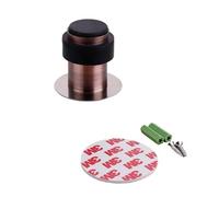 Tope magnético para puerta, Topes de puerta magnéticos acero inoxidable y goma, multicolor, 46mm/60mm, paquete 2(Rot,46mm)