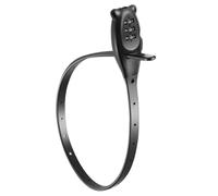 Tope para cable con cerradura - Nylon y acero | Corto 25,5 x 1 cm, largo 47,5 x 1 cm, bloqueo ajustable antirrobo, protege bicicletas, motos, cascos, bolsos, monopatines y otros objetos