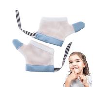 Tope para el pulgar para niños, 1 par de protectores de dedos resistentes a las mordeduras, guante corrector de dígitos, soporte de índice, herramienta de prevención de hábitos, protector de