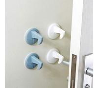 Tope para Puerta Manija 3pcs Silicona Detiene Tapa del Soporte de Pared Silenciador Protectores tapón de la Puerta for Anti-colisión Deurstopper manija de Puerta del botón Tope de Puerta (Color : Whi