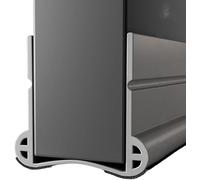 Tope para puerta, tapón para puerta de 36 pulgadas para parte inferior de la puerta, adhesivo plegable y adhesivo, reducción de ruido de doble capa, burlete para puertas(D,Gray)