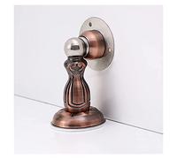 tope para puertas, Protector de pared acero inoxidable cepillado con cierre oculto, tope puerta sin clavos, estable y firme(Red Bronze)