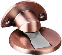 tope para puertas, Tope de puerta magnético acero inoxidable oculto, sin clavos, con cinta adhesiva doble cara, topes metálicos(Red Bronze)