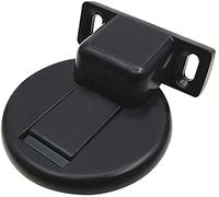 tope para puertas, Tope de puerta metal invisible anticolisión con cierre magnético seguridad for montaje en pared y suelo(Black)