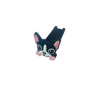 Tope Puerta Bloque de puerta silicona dibujos animados, sin tope taladro, puertas suelo for amortiguador reutilizable, topes bloques absorbentes(Pink ears)