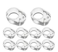 Tope Puerta Tope de puerta gel silicona transparente, protector pared, perilla, parachoques, almohadilla protectora for muebles, amortiguador manija para Puertas(Single Ring-A,3PCS)