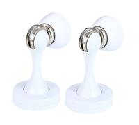 Tope puerta Topes de puerta Paquete de 2 topes magnéticos for puerta imán de montaje en suelo y pared Tope de puerta cierre magnético for mantener las puertas abiertas(White gold)