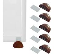 Tope puertas suelo con iman marron - Topes para puertas suelo con iman 6 unds - Tope puerta magnetico adhesivo - Sujeta puertas suelo - Retenedor puerta iman magnetico