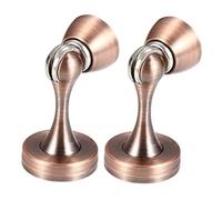 tope puertas Topes de puerta Paquete de 2 topes magnéticos for puerta imán de montaje en suelo y pared Tope de puerta cierre magnético for mantener las puertas abiertas corredera(Antique red bronze)