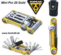 Topeak Bicicleta Bike Multifunción Herramienta Viaje Herramienta Mini 20 Pro Oro