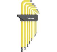 Topeak Duohex 15400210 - Juego de llaves hexagonales (9-TLG, SNCM-V, acero/plástico, mango en L desplazable, color negro/amarillo, compacto, 23 x 10,5 x 1,8 cm)