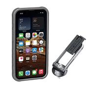 Topeak Funda para iPhone 13 Mini, Funda para Smartphone con Soporte Incluido, Unisex, Color Negro y Gris