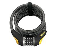 Topeak ONGUARD Doberman - Candado de Cable reajustable (Negro, 185 cm x 12 mm)