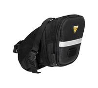 TOPEAK Aero Wedge - Bolsa para sillín de bicicleta, unisex, con correas de fijación, color negro, tamaño medium