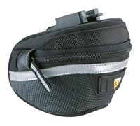 Topeak Wedge Pack II - Bolsa de Asiento con fijador F25 y Funda para Lluvia, Grande (con Cubierta de Lluvia)