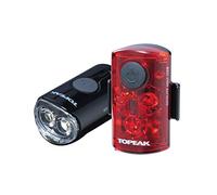 Topeak Whitelite Mini/Redlite Mini USB - Combo de Luces para Bicicleta, Color Negro