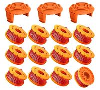 TOPEMAI WA0010 - Bobina de repuesto para recortadora Worx WG154 WG163 WG160 WG180 WG175 WG155 WG151 (12 carretes + 3 tapas)