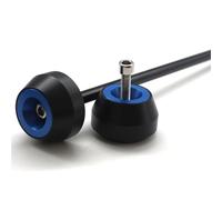 Topes Anticaida Compatible con protectores de eje delantero y trasero de motocicleta TRIUMPH 675 STREET TRIPLE R 2008-2016 Deslizadores de Marco protección(Rear wheel Blue)