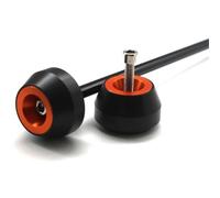 Topes Anticaida Compatible con protectores de eje delantero y trasero de motocicleta TRIUMPH 675 STREET TRIPLE R 2008-2016 Deslizadores de Marco protección(Rear wheel Orange)