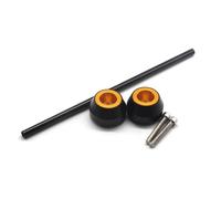 Topes Anticaida Compatible con protectores de eje delantero y trasero de motocicleta TRIUMPH 675 STREET TRIPLE R 2008-2016 Deslizadores de Marco protección(Front wheel Gold)