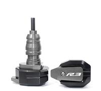 Topes Anticaida Moto Para R3 YZF-R3 YZFR3 YZF R3 2015-2019 Marco de protección contra caídas Protector de carenado deslizante Protector de almohadilla antichoque(Titanium)