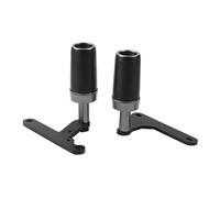 Topes Anticaida Moto Para YZF-R6 2017 2018 2019 2020 2021 marco de protección contra caídas para motocicleta Slider carenado Protector de almohadilla de choque(Titanium,B)