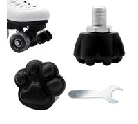 Topes de Dedos para Patines de cuádruple - 2 Tapones de Goma con Llave | Freno de Patinaje sobre Ruedas, Tapones de Bloque, Piezas de Repuesto Ajustables para Exteriores e Interiores