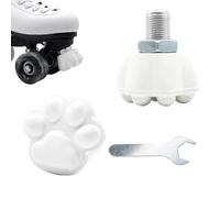 Topes de los dedos para patines quad, topes de patines, 2 topes de goma para patines cuádruple - Topes de bloque de freno ajustables, freno de patinaje sobre ruedas, accesorios de patines de ruedas