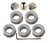 Topes de Profundidad Brocas, CESFONJER Topes para Taladro Anillo Posicionador (ID:10mm,5pcs), con la Llave Hexagonal