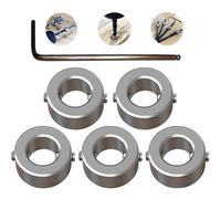 Topes de Profundidad Brocas, CESFONJER Topes para Taladro Anillo Posicionador (ID:9mm,5pcs), con la Llave Hexagonal
