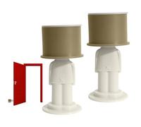 Topes de puerta, anticolisión, tope de puerta del hogar, 2 x agujeros sin perforación, barrera adhesiva silenciosa, a prueba de niños, extraíble para el dormitorio del hogar