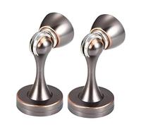 Topes de puerta Paquete de 2 topes magnéticos for puerta imán de montaje en suelo y pared Tope de puerta cierre magnético for mantener las puertas abiertas(Deep red antique)