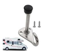 Topes de puerta - Protector de bloqueo silencioso de acero inoxidable, con gancho acolchado de goma, tope de puerta de acero inoxidable, soporte de pared - para baño, dormitorio, apartamento, RV