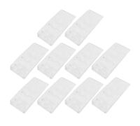 Topes de Puerta Seguridad Resistente Transparente Apilable Forma Cuadrada Tope de Soporte de Puerta para Hogar Oficina Hospital Escuelas Material TPR 4 x 9,4 cm 10 Piezas