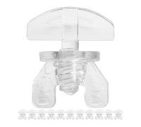 Topes Intermedios, 12 ud, Transparente, Tapón de Cortina, Adecuado para Rieles Cortinas de Plástico, Madera, Aluminio, Accesorios para Rollos de Cortina como Deslizadores de Cortina y Ganchos Cortina