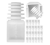 Topes Intermedios, 24 ud, Blanco, Tapón de Cortina, Adecuado para Rieles Cortinas de Plástico, Madera, Aluminio, Accesorios para Rollos de Cortina como Deslizadores de Cortina y Ganchos de Cortina