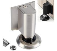 Topes magnéticos para la parte inferior de la puerta, 2026 New Door Wedge Stopper, no Drill Invisible Doorstops for Inside Outside, Heavy Duty Magnetic Doors Catch Holder (Silver)