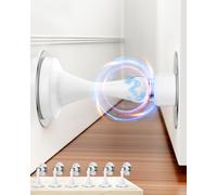 Topes magnéticos para puerta, paquete de 6 topes de acero inoxidable resistentes para la parte inferior de la puerta, montaje en el suelo de la pared, sin taladro, adhesivo fuerte y tornillos, imán