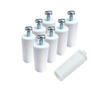 Topes para Persianas Blanco 40 y 60mm a Elegir, Corto y Largo, Fácil Instalación, Exterior (8 Unidades 40mm, Blanco)