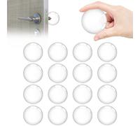 Topes para Puertas 16 Piezas Transparentes - Protector de Pared y Suelo 40 x 8mm - Tope de Puerta de Goma Adhesivo para Baño, Superficies de Cristal y Paredes