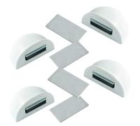 Topes para puertas suelo iman adhesivo - Sujeta puertas suelo blanco 4 unds - Retenedor puerta magnético
