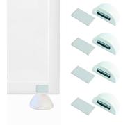Topes para puertas suelo iman adhesivo - Sujeta puertas suelo blanco 5 unds - Retenedor puerta magnético