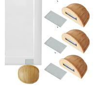 Topes para puertas suelo iman adhesivo - Sujeta puertas suelo roble 4 unds - Retenedor puerta magnético