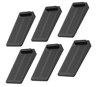 Topes para Puertas,Yosemy Cuña Puerta de Goma Antideslizante Apilable,Protección de Pared y Muebles (Negro, 6pcs)