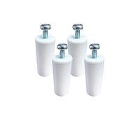 Topes persianas blanco 40 y 60mm a elegir, topes para persianas de color blanco, tope para persiana corto y largo color blanco fácil instalación, topes persiana exterior (4unidades 60mm, Blanco)