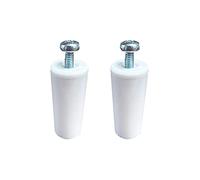 Topes persianas blanco 40 y 60mm a elegir, topes para persianas de color blanco, tope para persiana corto y largo color blanco fácil instalación, topes persiana exterior (2unidades 40mm, Blanco)